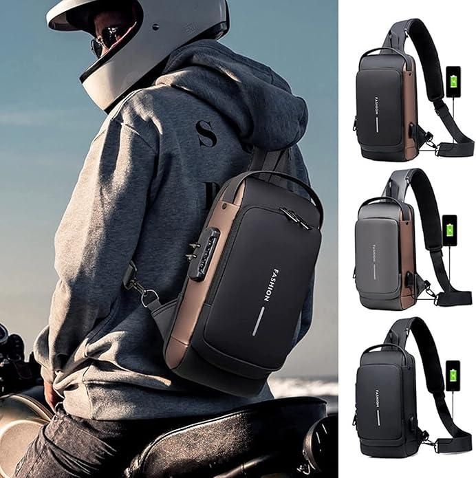 Waterproof Sling Bag for Men & Women (Anti-Theft | USB Charging | Stylish & Durable)