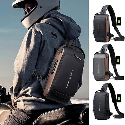 Waterproof Sling Bag for Men & Women (Anti-Theft | USB Charging | Stylish & Durable)