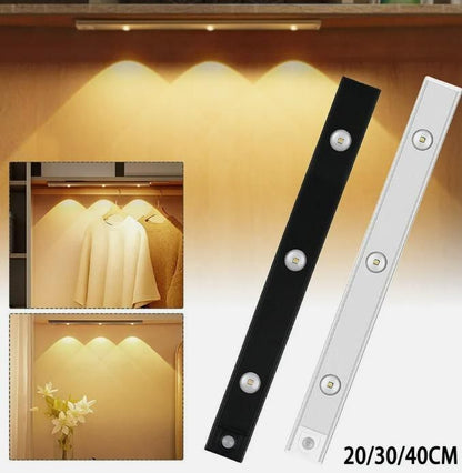 LED PIR Motion Sensor Cabinet Light with USB Rechargeable 40CM