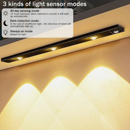 LED PIR Motion Sensor Cabinet Light with USB Rechargeable 40CM
