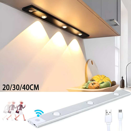 LED PIR Motion Sensor Cabinet Light with USB Rechargeable 40CM